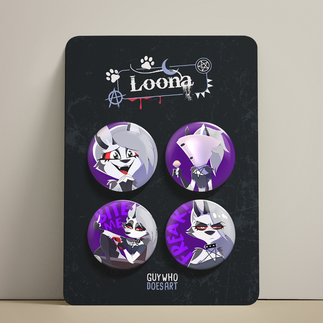 Buy Hazbin Hotel & Helluiva Boss Button Pin Badges | Unique
