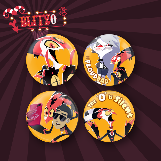 Buy Hazbin Hotel & Helluiva Boss Button Pin Badges | Unique