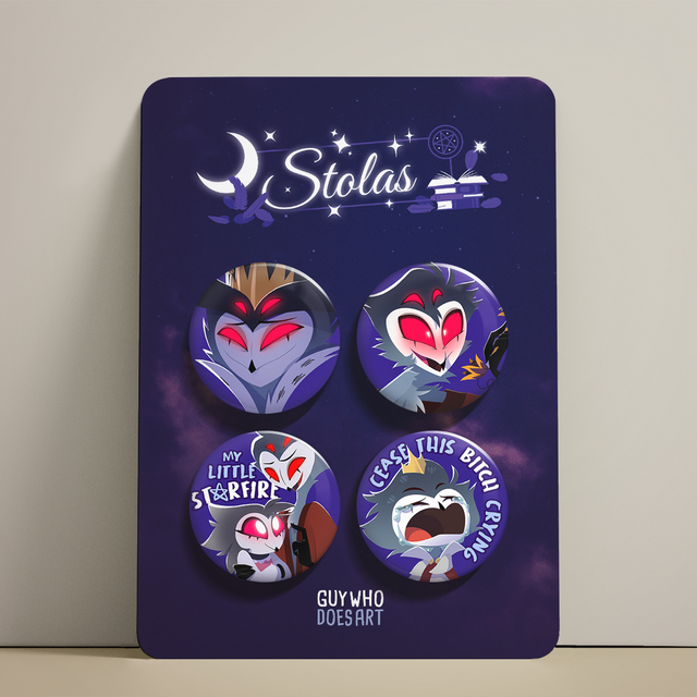 Buy Hazbin Hotel & Helluiva Boss Button Pin Badges | Unique