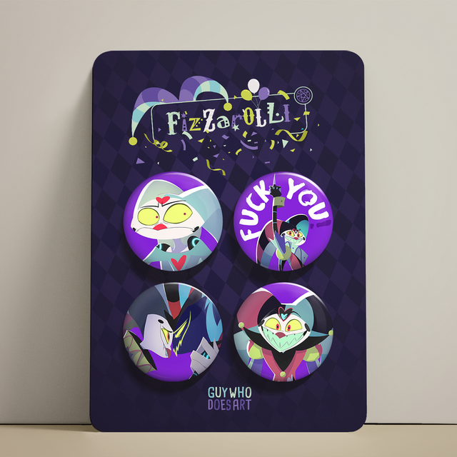 Buy Hazbin Hotel & Helluiva Boss Button Pin Badges | Unique
