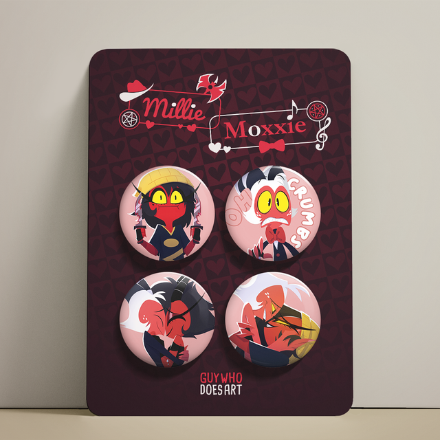 Buy Hazbin Hotel & Helluiva Boss Button Pin Badges | Unique